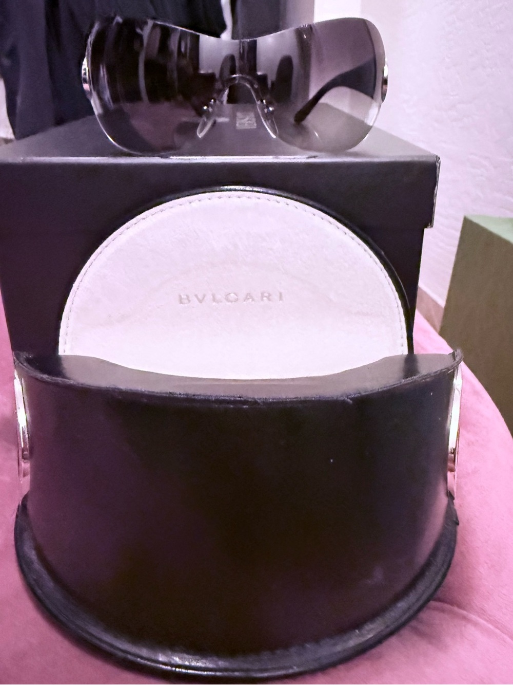 Bulgari Grey Gradient Shield Sunglasses